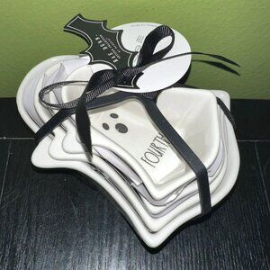NEW 2024 Rae Dunn Halloween White GHOST Shaped Measuring Cups Set Ceramic